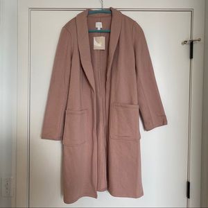 Pink Sweatshirt Cardigan, Size Medium